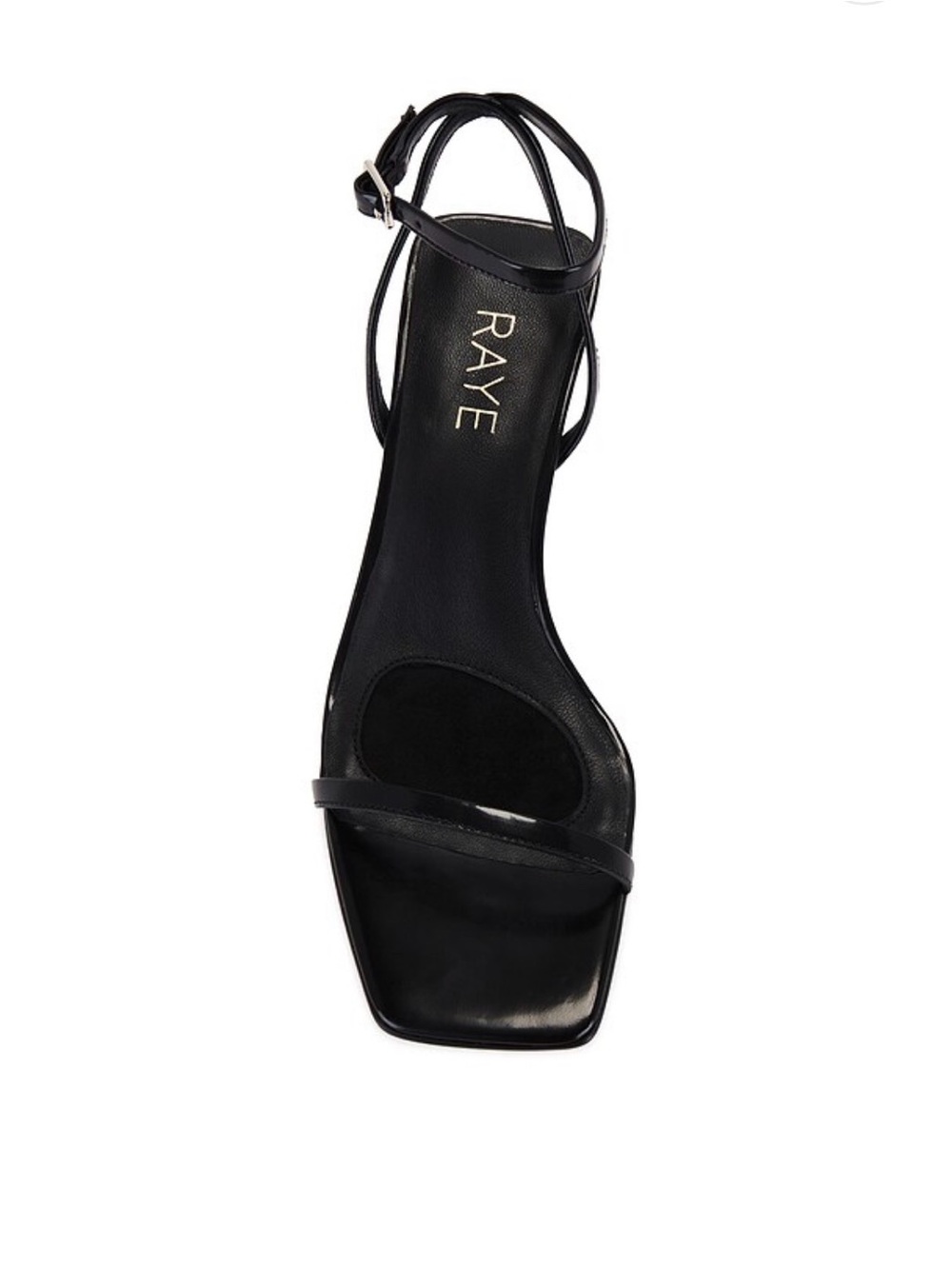 Revolve RAYE Misty Sandal in Black Patent Strappy Kitten Heel Sandal - Picture 5 of 7
